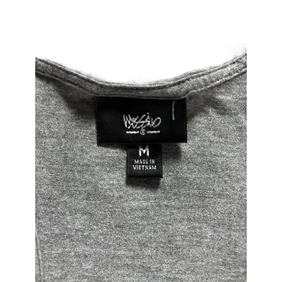 Mossimo Womens Racer Back Tank Top M Gray Studded Details Layering Summer Casual - Picture 4 of 7